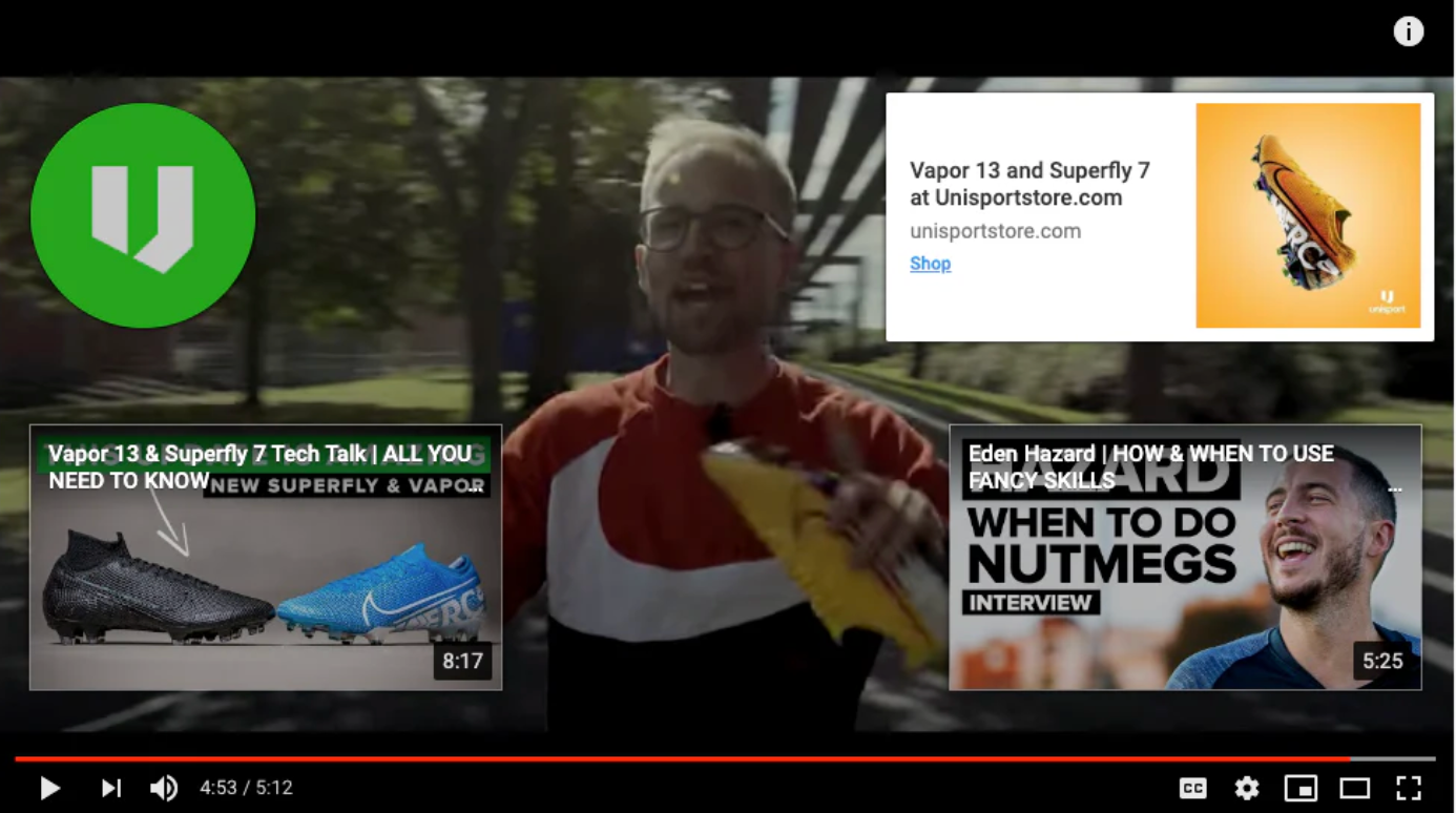 YouTube cards for engagemement